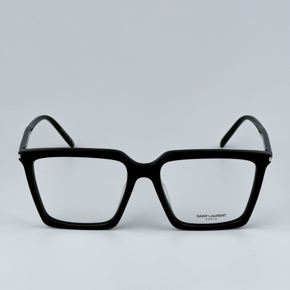Saint Laurent SL474OPT 001 BRAND NEW Eyeglasses Black Square Unisex